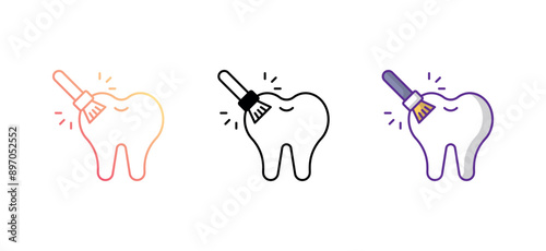 dental sealant icon design with white background stock illustration