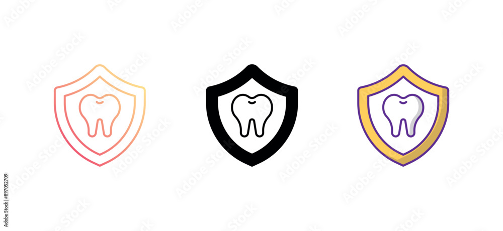 dental insurance icon design with white background stock illustration dental insurance icon design with white background stock illustration