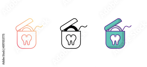 floss icon design with white background stock illustration