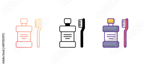 dental hygienist icon design with white background stock illustration