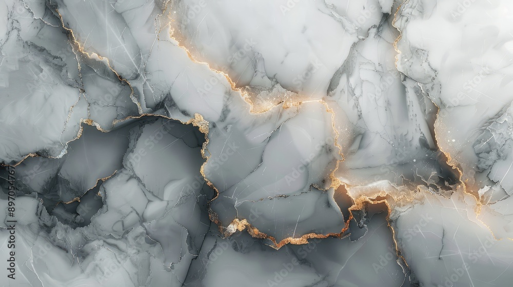 Grey Marble Texture With Gold Veins Grey Marble Texture With Gold Veins