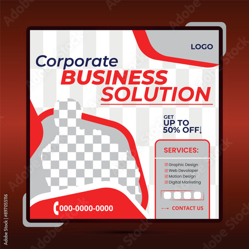 Trending corporate social media post design template.