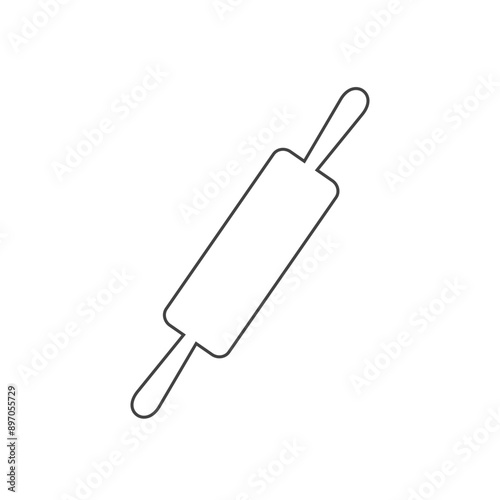 Rolling pin icon in flat style. Vector