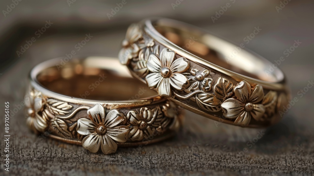 Floral Wedding Bands