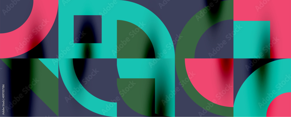 Neo memphis geometric pattern with circles, squares. Pop art abstract background for covers, banners, flyers and posters and other templates Neo memphis geometric pattern with circles, squares. Pop art abstract background for covers, banners, flyers and posters and other templates