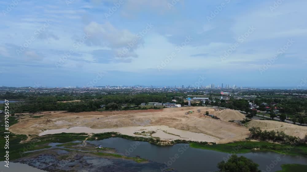 Aerial View of Coastal Development Near Pattaya Aerial View of Coastal Development Near Pattaya