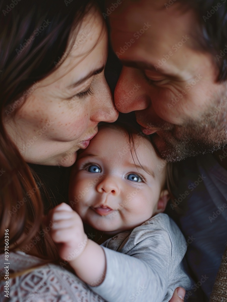 A happy family moment, perfect for use on social media or as a greeting card A happy family moment, perfect for use on social media or as a greeting card