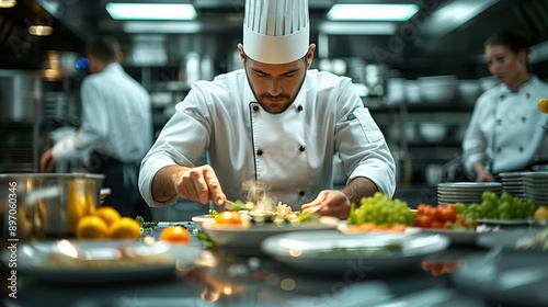 the cook cooks in the restaurant