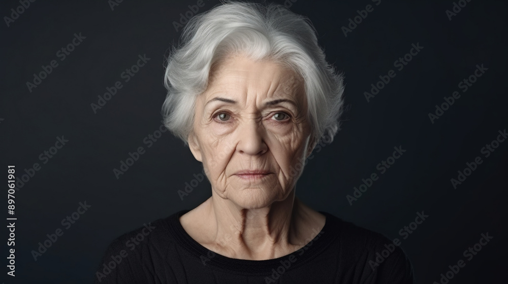 portrait of old lady looking at camera, senior woman with white hair, serious or tired sad face,photography. portrait of old lady looking at camera, senior woman with white hair, serious or tired sad face,photography.