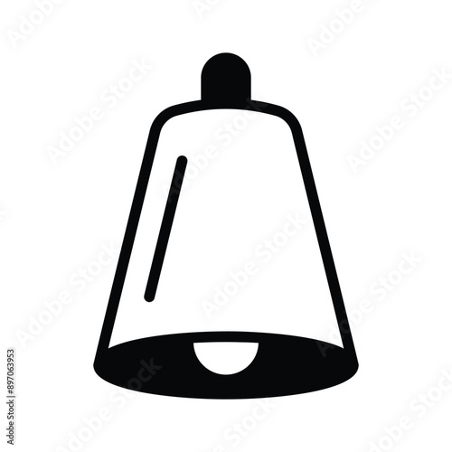 A unique icon of cow bell in modern design style