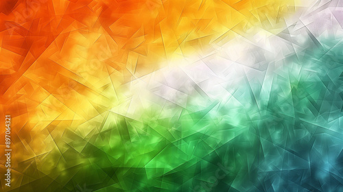 Indian flag tricolor gradient background.