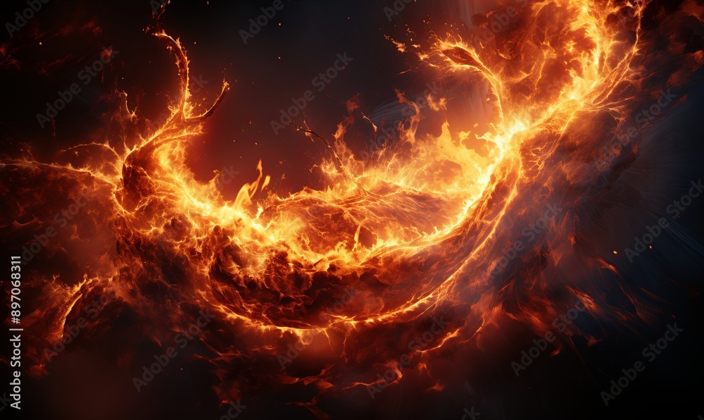 Fiery Swirl in Darkness Fiery Swirl in Darkness