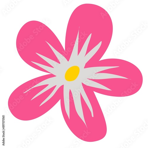 Playful Pink Flower Graphic