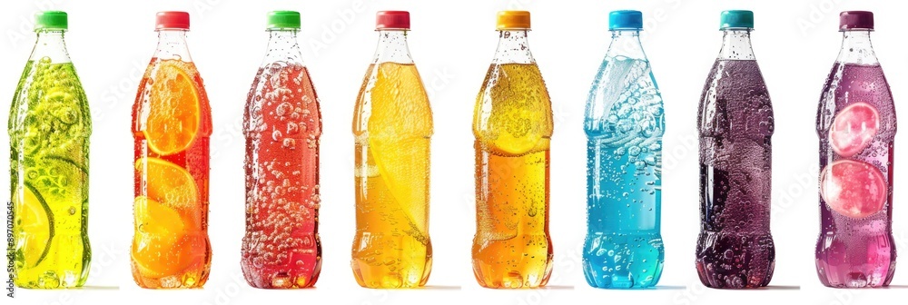 Drink Bottles. Assorted Carbonated Soft Drinks in Plastic Soda Bottles Drink Bottles. Assorted Carbonated Soft Drinks in Plastic Soda Bottles