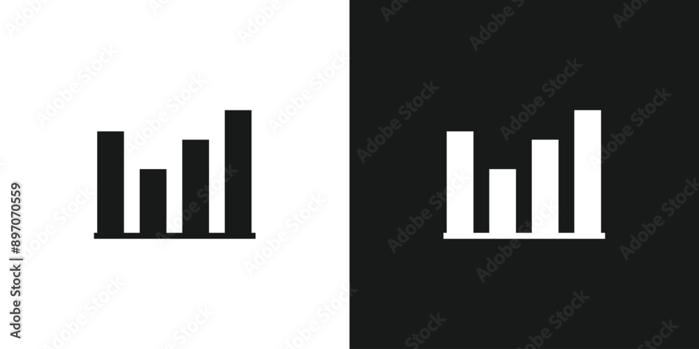 Bar chart icon sign set, for app and website vector. Bar chart icon sign set, for app and website vector.