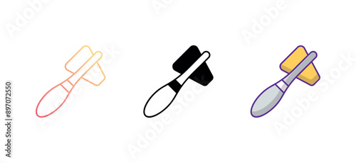 Reflex Hammer icon design with white background stock illustration