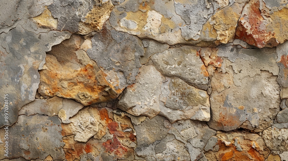 Fototapeta premium A beautifully abstract stone background texture featuring a cracked and weathered surface