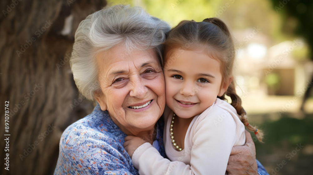 grandmother with granddaughter closeup portrait, photography. grandmother with granddaughter closeup portrait, photography.