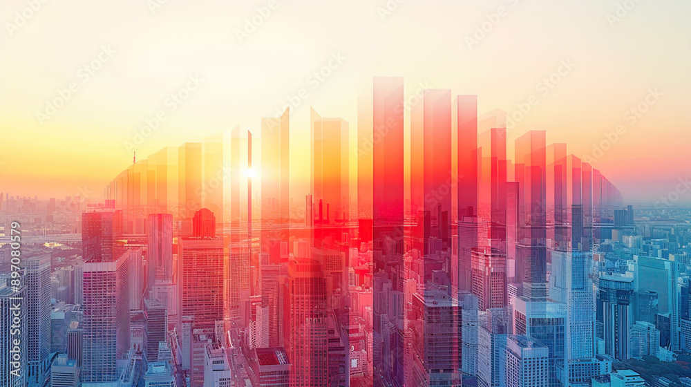Transparent Cube with Futuristic Glow on Warm Cityscape Backdrop Transparent Cube with Futuristic Glow on Warm Cityscape Backdrop