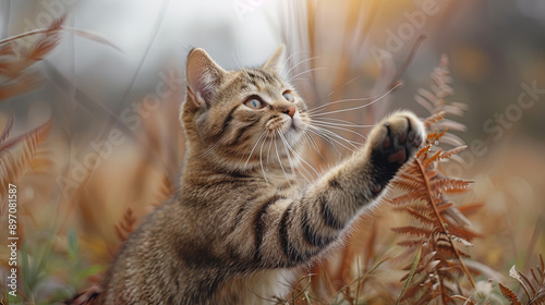 Bonding Moments,Young Woman & Her Striped Cat in a Warm Sunset Embrace,child and cat © Wong