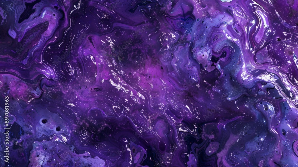 Fluid acrylic art background with flowing shapes and lines in purple, blue, and white colors Fluid acrylic art background with flowing shapes and lines in purple, blue, and white colors