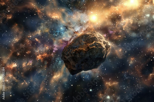 dangerous meteorite in space photo