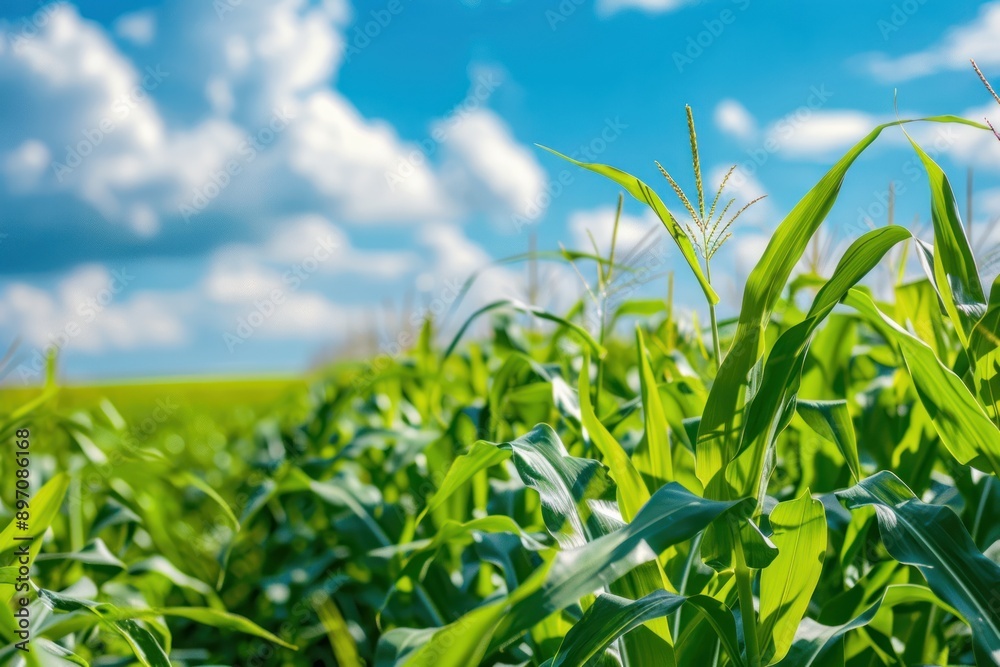 Fototapeta premium corn field. agriculture and farming