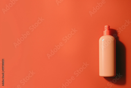 Bottle of sunscreen with cl...