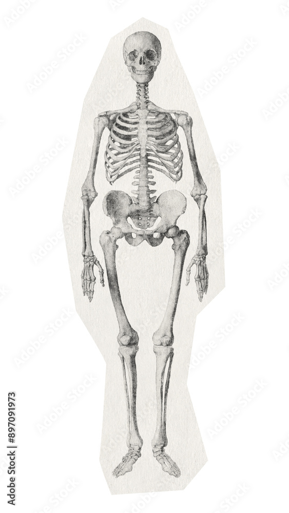 Skeleton png sticker, Halloween rough cut paper effect, transparent background Skeleton png sticker, Halloween rough cut paper effect, transparent background