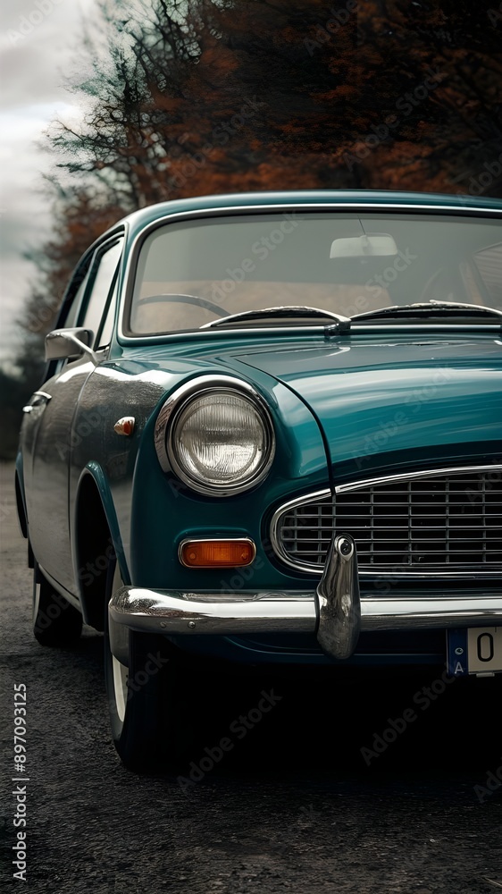 An old classic car with an amazing aesthetic. An old classic car with an amazing aesthetic.