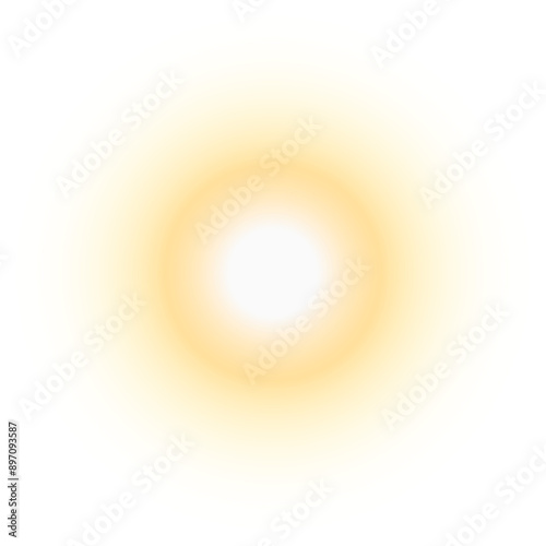 Yellow light png effect sticker, transparent background