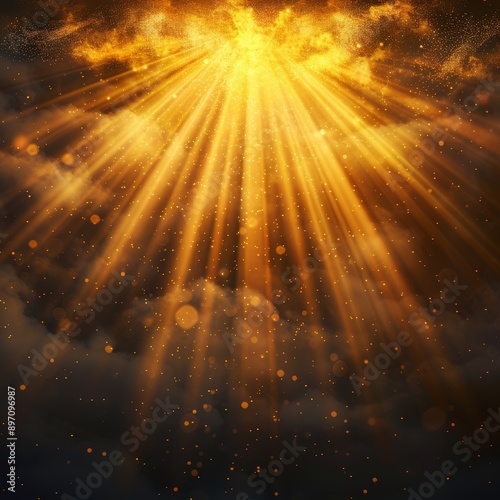 Overlays, overlay, light transition, effects sunlight, lens flare, light leaks. High-quality stock image of sun rays light effects, overlays or golden, Generative AI © Visual Prospects