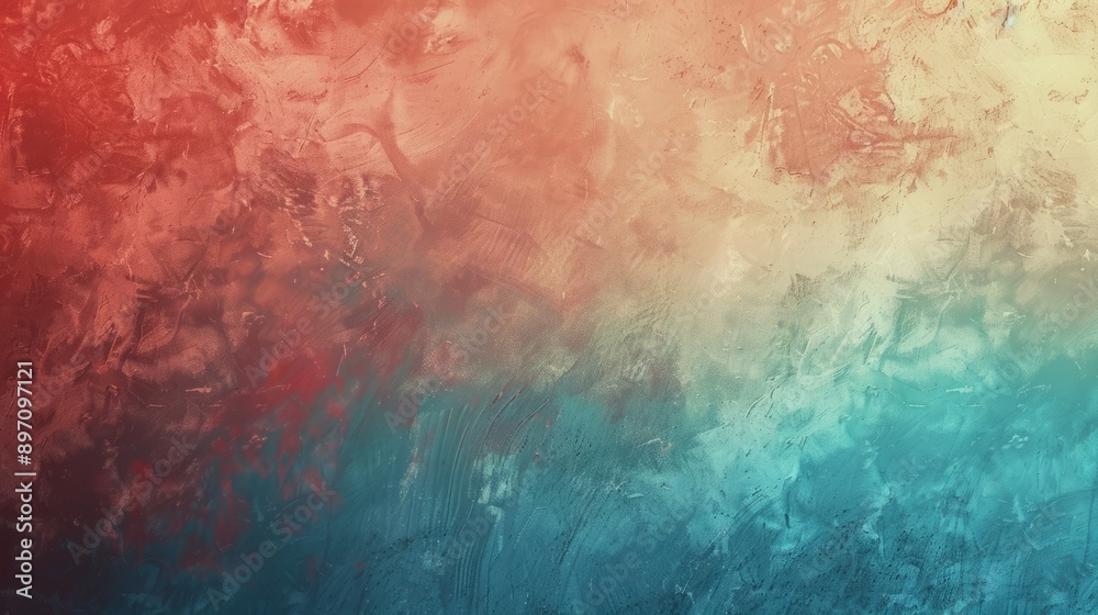 Obraz premium Blue and red gradients create a unique texture effect in graphic design