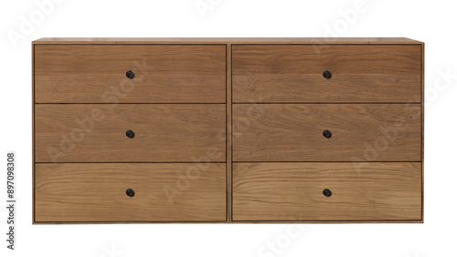 Canvastavla Wooden sideboard png mockup with rough texture