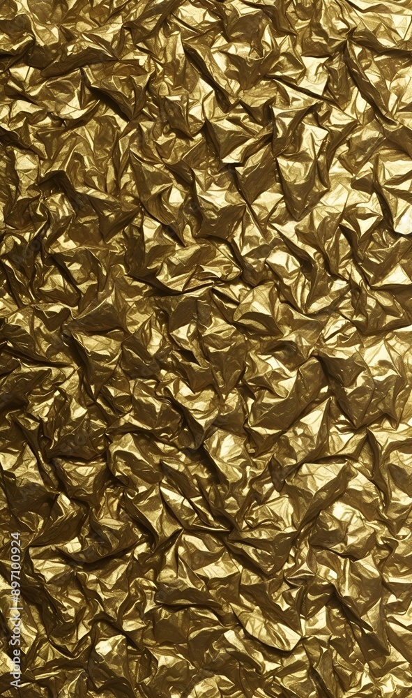 Gold crumpled foil texture background. Gold crumpled foil texture background.