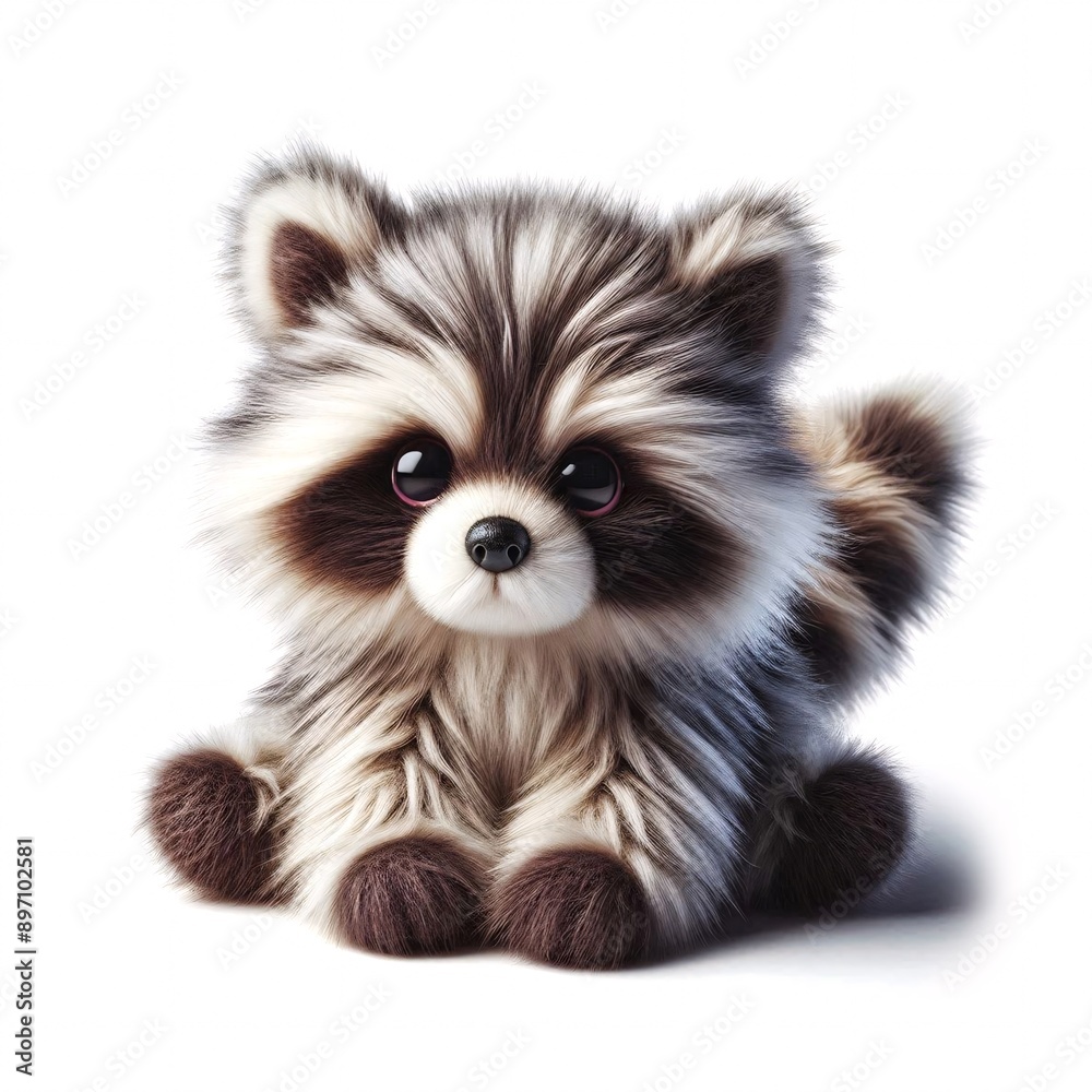 Cute plush animal illustration on white backround Cute plush animal illustration on white backround