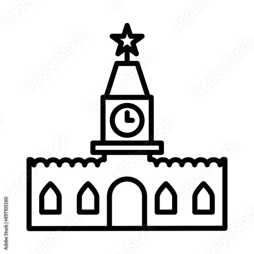 Kremlin line icon
