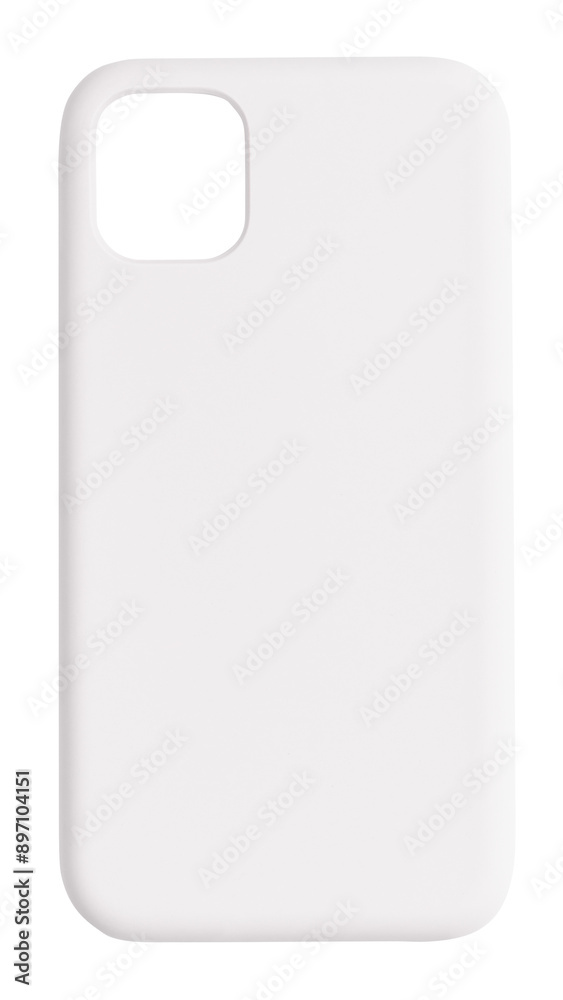 White mobile phone case mockup png product showcase back view White mobile phone case mockup png product showcase back view