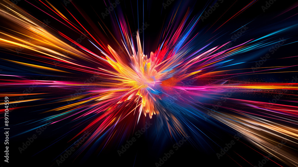 Exploding spectrum of colors, abstract light burst Exploding spectrum of colors, abstract light burst