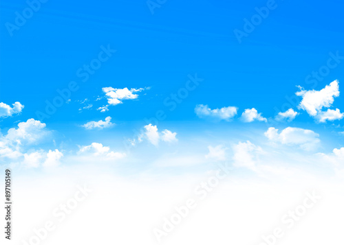 Blue sky and white clouds, very beautiful sky photo