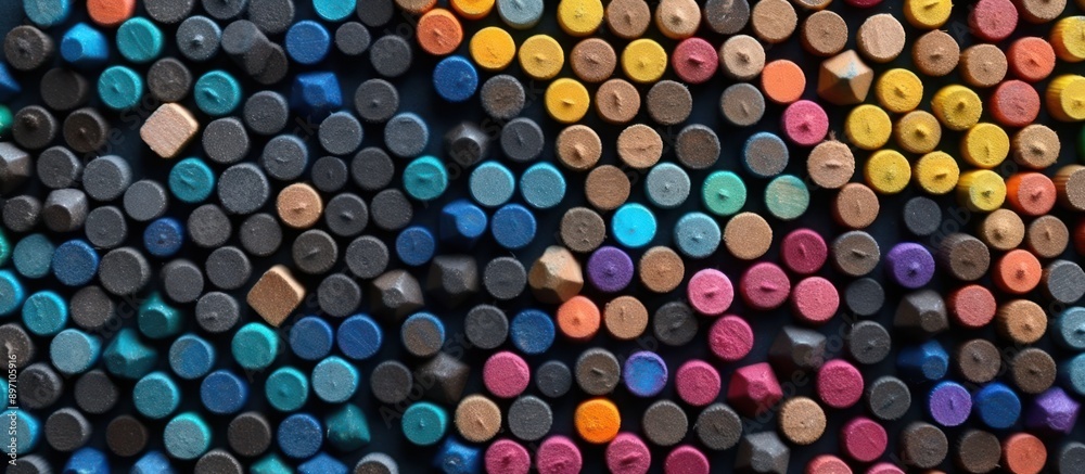Colorful Cylinders and Geometric Shapes on a Dark Background Colorful Cylinders and Geometric Shapes on a Dark Background
