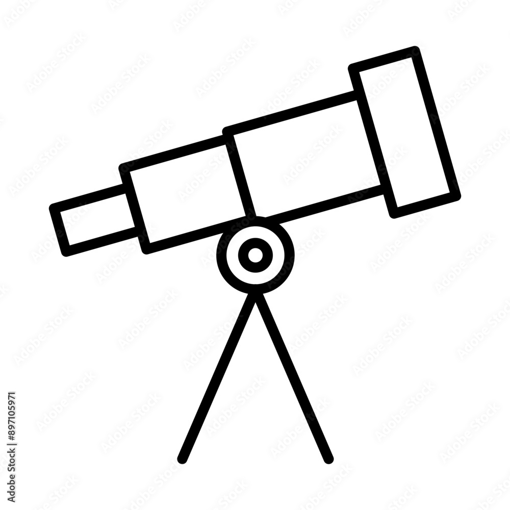 Telescope line icon Telescope line icon