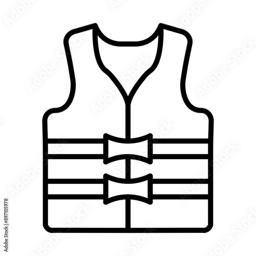 Life vest line icon