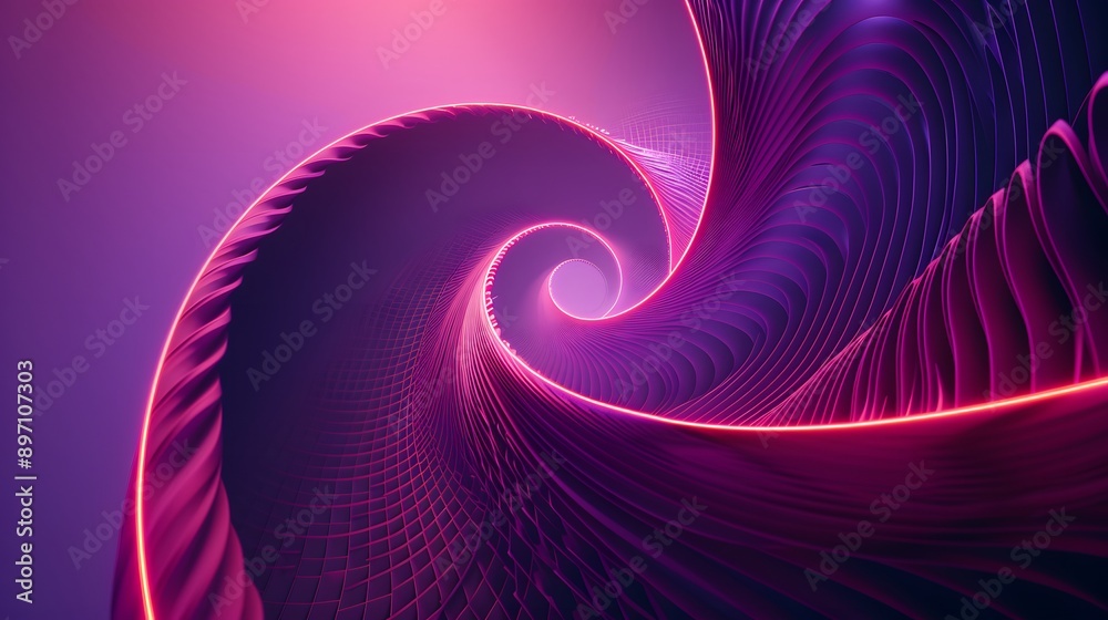 Mesmerizing Geometric Spiral. Abstract illusion with vibrant pink and geometric shapes Mesmerizing Geometric Spiral. Abstract illusion with vibrant pink and geometric shapes