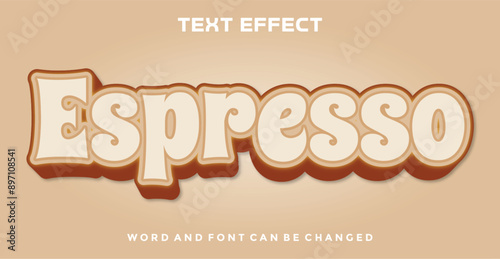 Espresso editable text effect