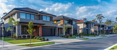 Real Estate Exterior Front House on a sunny day.