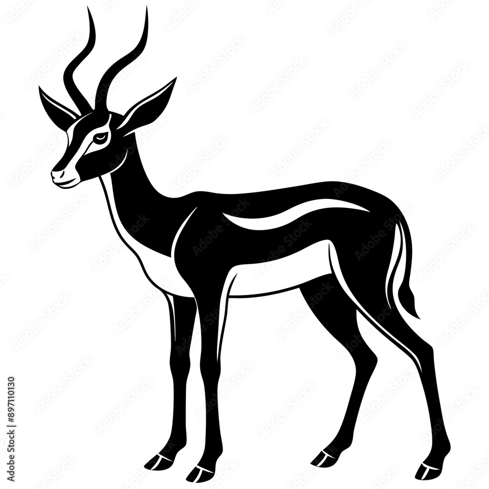 Fototapeta premium springbok vector art illustration vector illustration