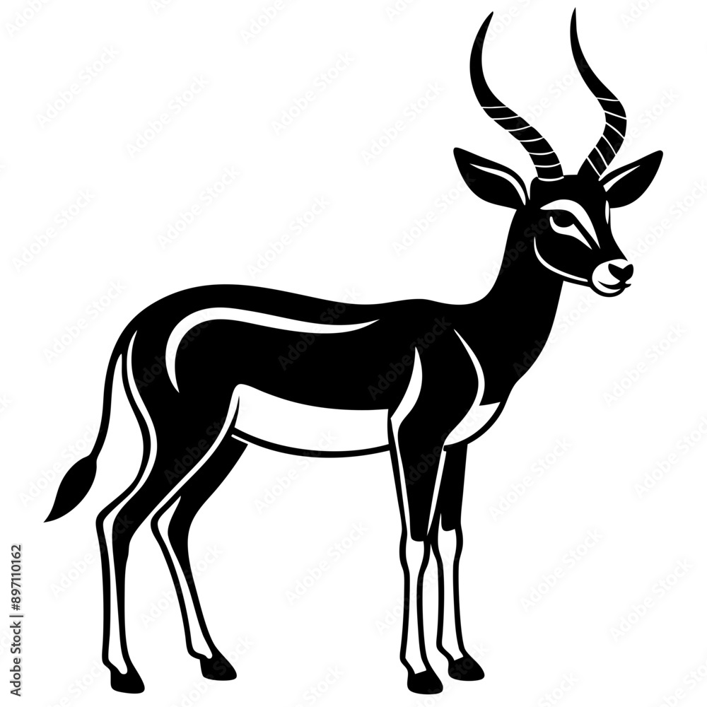 Obraz premium springbok vector art illustration vector illustration