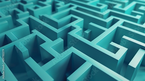 Wallpaper Mural Complex maze is creating a challenging puzzle with its intricate pathways and high walls Torontodigital.ca