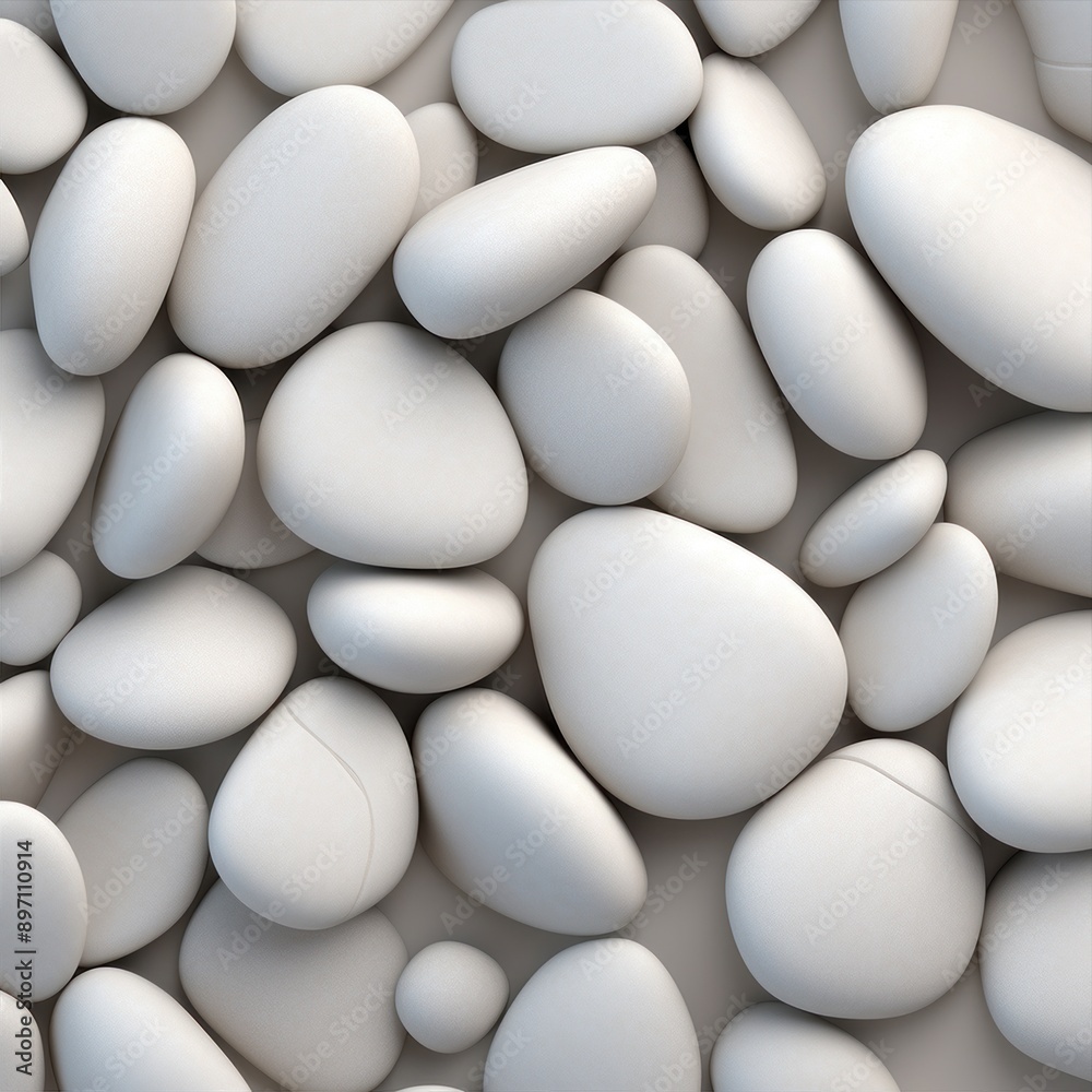 A collection of assorted smooth white pebbles, perfect for backgrounds, decorations, or digital designs. A collection of assorted smooth white pebbles, perfect for backgrounds, decorations, or digital designs.